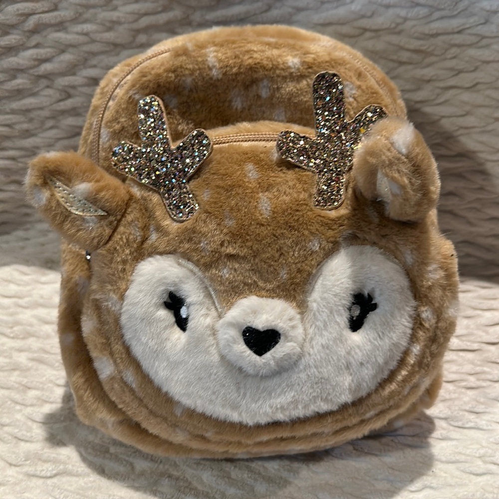 Adorable Holiday Reindeer Plush backpack Bag